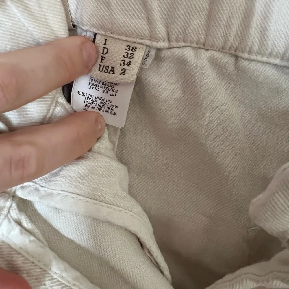 Brunello Cucinelli Cream Wide Leg Pants - Picture 8 of 11